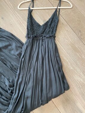 Wishlist Apparel Open Back Frayed Crochet Maxi Dress - NWOT